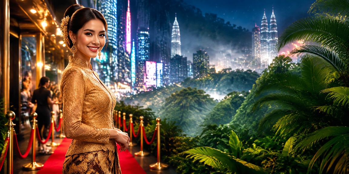 Wanita berkebaya di Kuala Lumpur mengakses platform pertaruhan dalam talian